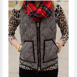 NWT j.crew factory herringbone down vest